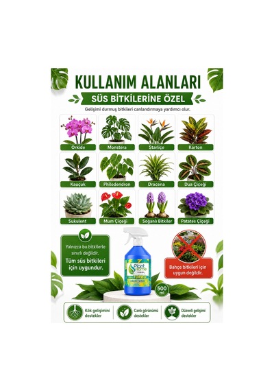 Turbo Bitki Besini Sprey Yaprak ve Kök Destekleyici  500 ml