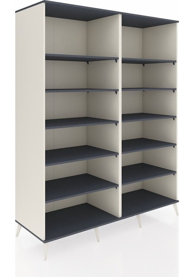 Kronos Gardrop 10 Raflı 176x59x221 Aytaşı-antrasit Beyaz Kronos Gardrop 10 Raflı 176x59x221 Aytaşı-antrasit Beyaz