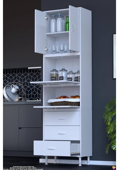 Ekin 65 Cm Bakliyat Dolabı Kahve Köşesi 3 Çekmeceli Çok Amaçlı Mutfak Kiler Banyo Dolabı Beyaz Ekin 65 Cm Bakliyat Dolabı Kahve Köşesi 3 Çekmeceli Çok Amaçlı Mutfak Kiler Banyo Dolabı Beyaz