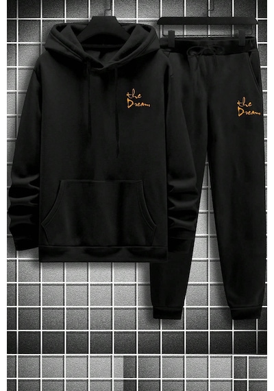 Uyguntarz Unisex The Dream Baskılı Eşofman Takımı Siyah Uyguntarz Unisex The Dream Baskılı Eşofman Takımı Siyah