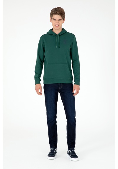 U.s. Polo Assn. Erkek Koyu Yeşil Sweatshirt 50293361-vr079 Koyu Yeşil