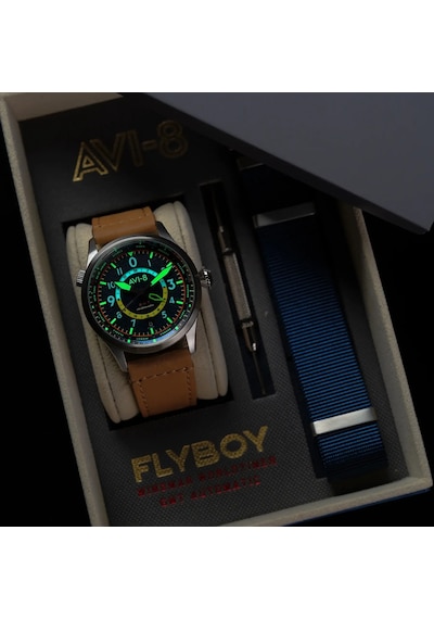 Avı-8 Flyboy Wingman Worldtimer Gmt Av-4120-01 Otomatik Erkek Kol Saati Metalik Gri