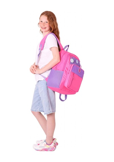 Kauko Holiday Kız Çocuk Altı Bölmeli Rozetli Okul Sırt Çantası - Pembe - K1830 Pembe - Mor