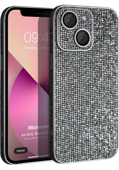 Microsonic Apple Uyumlu iPhone 13 Kılıf Bling Rhinestones Microsonic Apple Uyumlu iPhone 13 Kılıf Bling Rhinestones