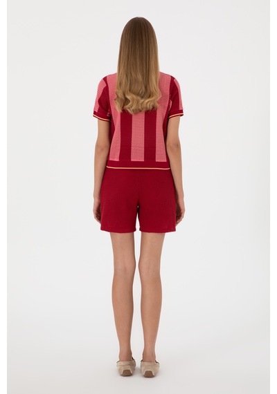 U.s. Polo Assn. Kadın Vişne Şort Örme 50299894-vr223 Vişne Vişne Çürüğü