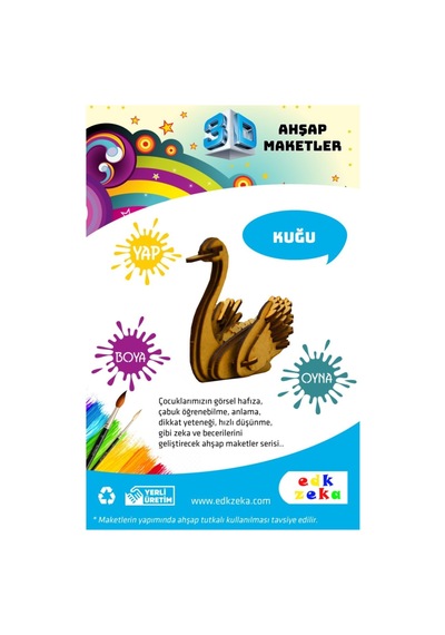 Ahşap Maket Kuğu Boya Ve Fırça