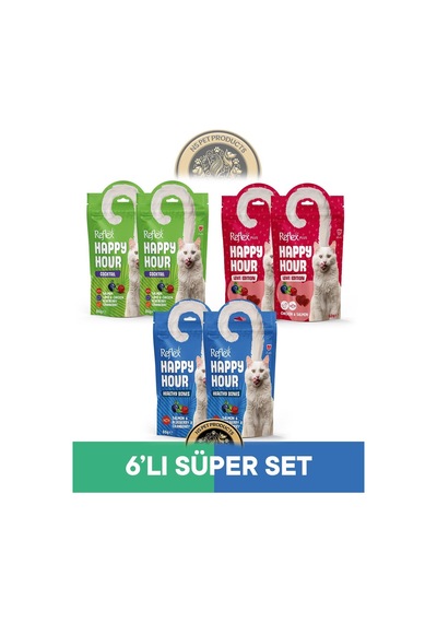 Reflex Plus Happy Hour 6'li Kedi Maması Süper Set 3 / 6x60gr