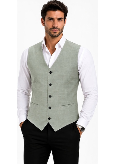 Mentor Regalo Erkek Yelek V Yaka Su Yeşili 50303
