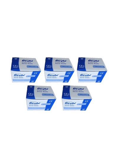 Beybi 18Gx11/2" Steril PEMBE İğne Ucu 100 ADET X5 KUTU