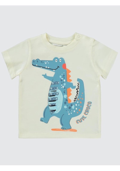 Civil Baby Cute Croco Baskılı 6-18 Ay Takım Krem