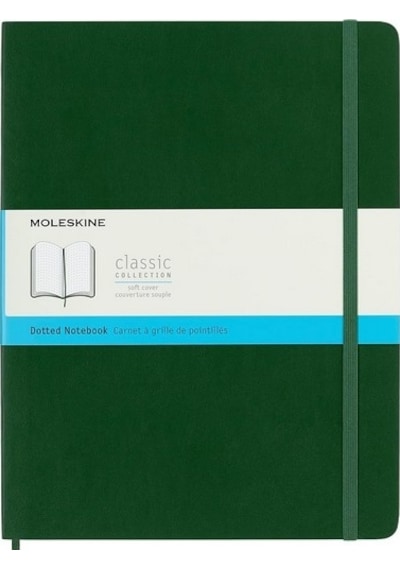 Moleskine Yumuşak Kapak Defter Mersin Yeşili Noktalı - 19x25 - 0080