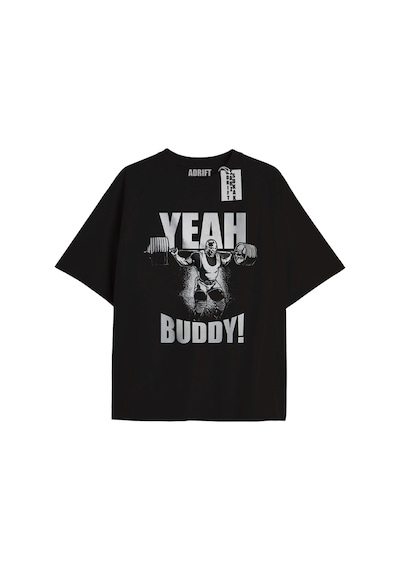 Adrift Kod Presss Unisex Siyah Yeah Buddy Gym Spor Ronnie Coleman T-shirt 363788tt Siyah