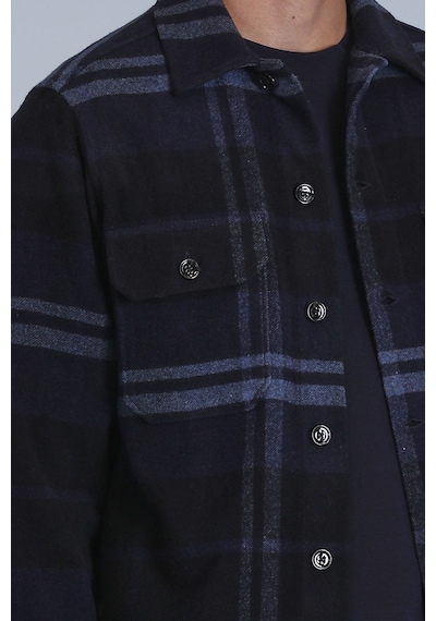 Lufian Erkek Barder Basic Slim Fit Gömlek 112010662 Lacivert Lacivert