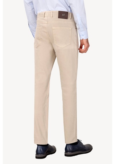 Erkek Taş Üsten Cepli Slim Fit Kanvas Pantolon