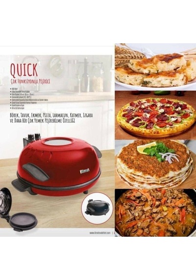 Quick Pizza Lahmacun Yemek Hızlı Pişirici Siyah