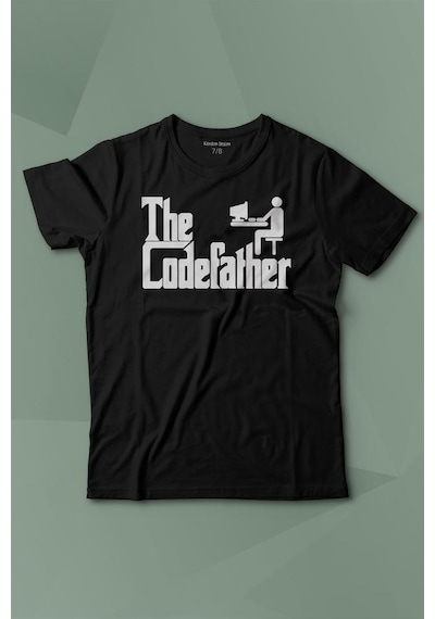 Kendim Seçtim The Codefather Godfather Bilgisayar Code Korsan Hacker Yazılımcı Baskılı Tişört Çocuk T-shirt 001