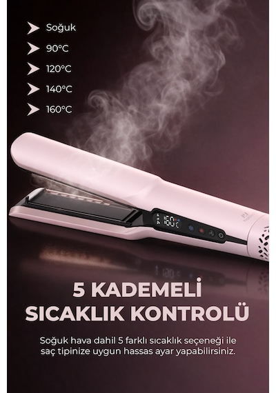 Ks-914 Profesyonel Kurutma & Düzleştirme Makinesi 1300w 5 Sıcaklık 3 Hız Ayarı