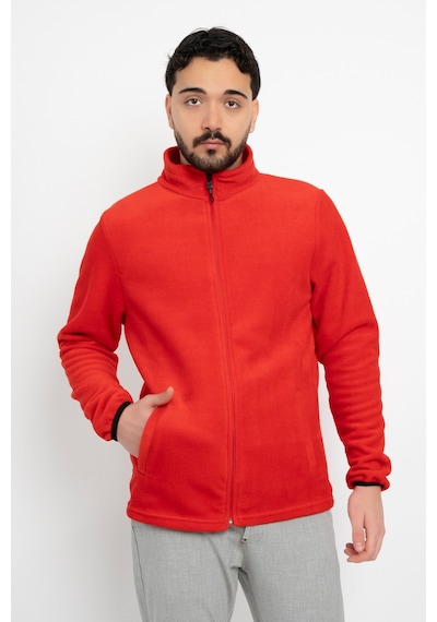 Dasüniforma Unisex Anti-pilling Tüylenme Yapmayan Standart Fit Tam Fermuarlı Soğuk Geçirmez Polar Hırka Narçiçeği