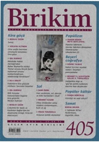 Birikim Aylık Sosyalist Kültür Dergisi Sayı:405 Ocak 2023