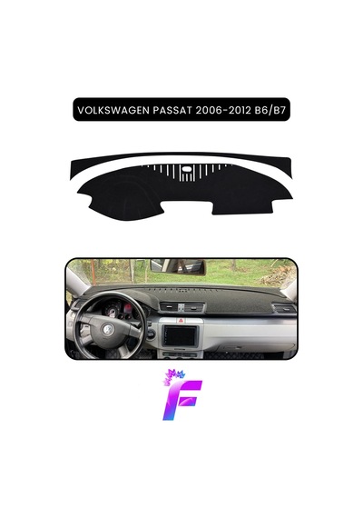 Volkswagen Passat B6,b7 2006-2012 Torpido Örtüsü Güneşten Korur Kolay Montaj Tam Uyum C36 Siyah