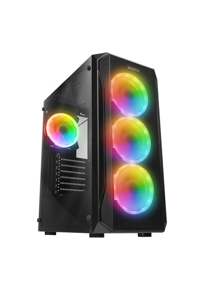 Everest X-racer, Mesh, 600w, 4x12cm Rgb Fan, Temperli Cam Yan Panel, Atx, Gamıng Kasa
