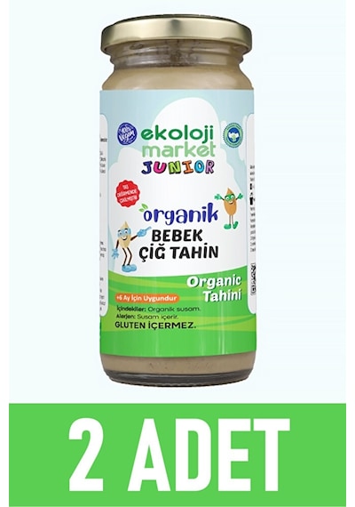 Ekoloji Market Organik Çiğ Tahin Glutensiz Taş Değirmen 2 x 230 G