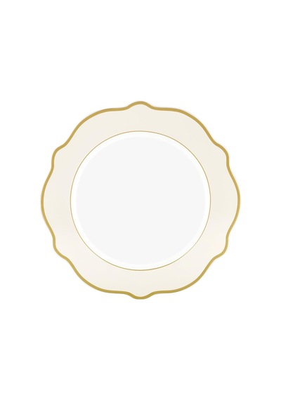 The Mia Jaswely Pasta Tabağı 6 Parça Krem 21 Cm