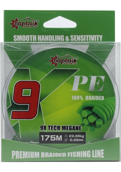 Captain X9 Megane Tech Pe 9 Örgü Spin İpi 175mt Dark Green