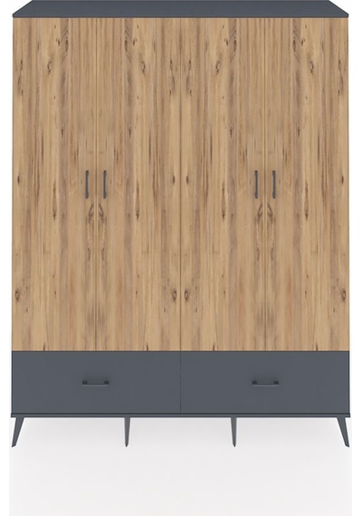 Hyperion Gardrop 6 Raflı 2 Çekmeceli 2 Askılı 176x44x221 Antrasit-çam/antrasit Çam/antrasit Hyperion Gardrop 6 Raflı 2 Çekmeceli 2 Askılı 176x44x221 Antrasit-çam/antrasit Çam/antrasit