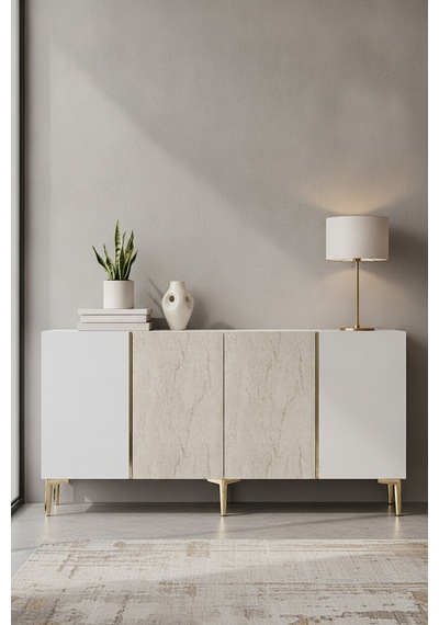 Ka1524btg Poli Konsol Ve Tv Sehpası Beyaz-traverten-gold 150cm Beyaz - Traverten - Gold Ka1524btg Poli Konsol Ve Tv Sehpası Beyaz-traverten-gold 150cm Beyaz - Traverten - Gold