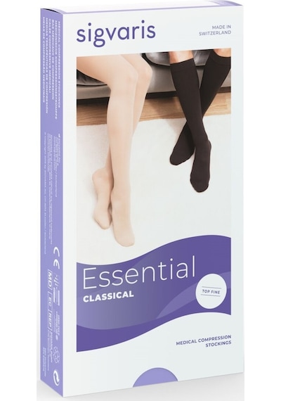 Sigvaris Essential Classical Topfine Select Varis Çorabı Ten Rengi Orta Ccl 2 S Açık Uzun