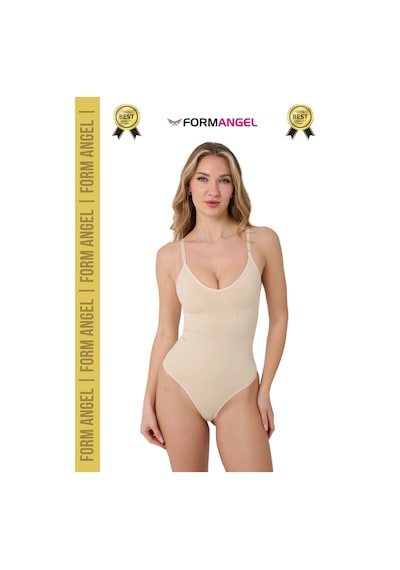 Carlburn Korse İz Bırakmayan Kaymaz Seamless Toparlayıcı Dikişsiz Kadın Çıtçıtlı String Body Korse - 4 Adet Ten