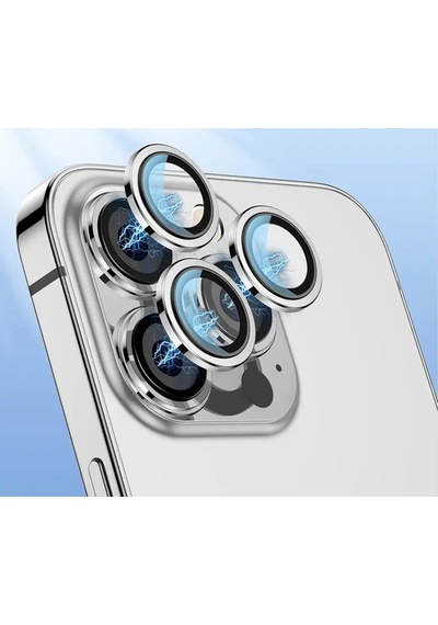 Iphone 14 Pro / 14 Pro Max Uyumlu Kamera Lens Koruyucu Gümüş