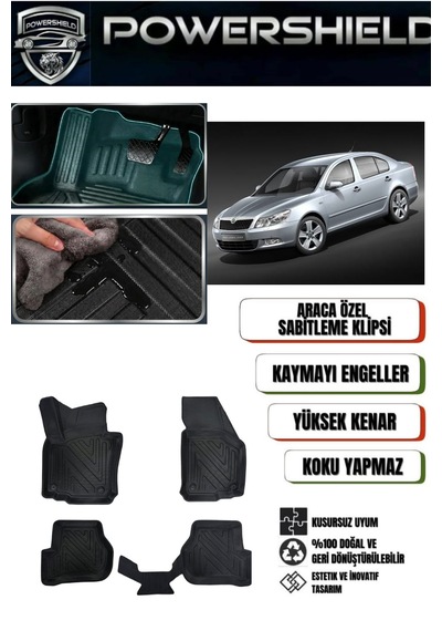 Powershıeld Skoda Octavia 2004-2012 Arası 5d Premium Havuzlu Oto Paspas Takımı