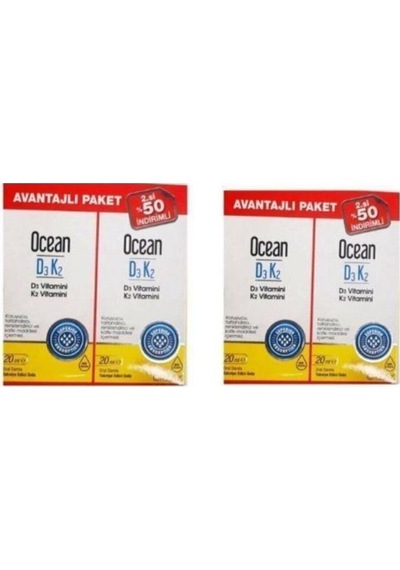 Vitamin D3k2 Damla 20 Ml 2'li Avantaj Paket 2 Adet
