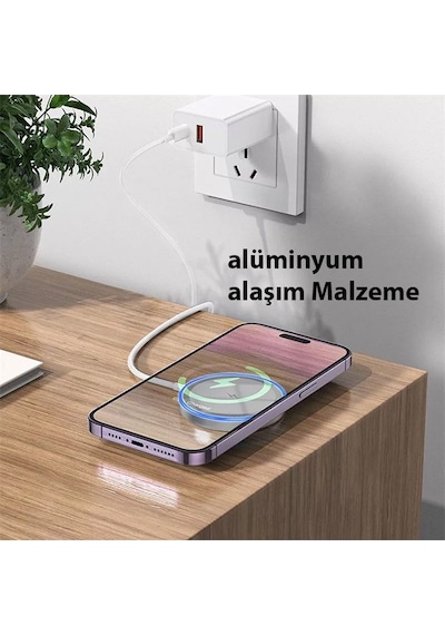 Hoco CW53 15 W Magsafe Kablosuz Wireless Stand Hızlı Şarj Cihaz