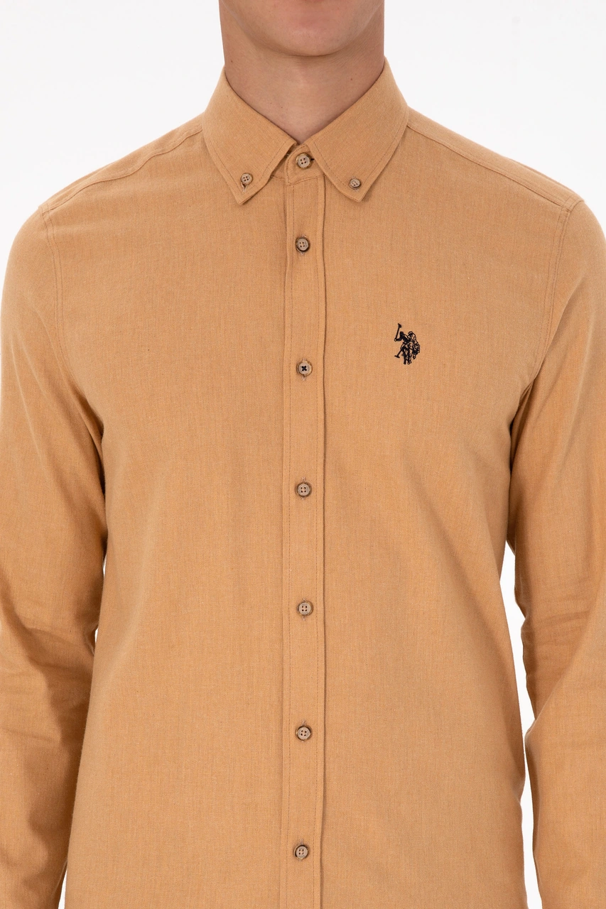 U.s. Polo Assn. Erkek Camel Gömlek Basic 50316721-vr015 Camel