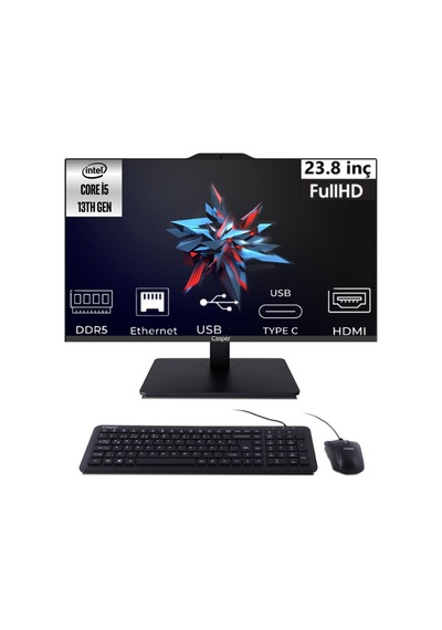 Casper Nirvana A80.1342-BV00X-V-S-K028 i5-13420H 24 GB 500 GB SSD 23.8" W11P FHD AIO Masaüstü Bilgisayar
