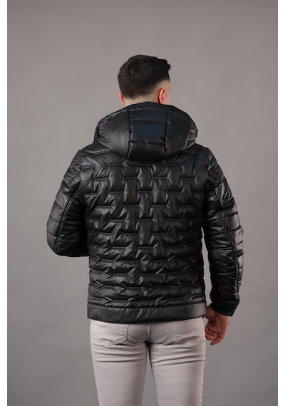 Regular Fit Kapşonlu Astarlı Kapitone Erkek Mont 001