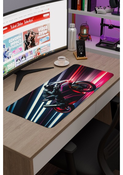 Motorsiklet Kaymaz Dikişli Kauçuk Oyuncu Mousepad V3 - 70x30 Xl Gaming Mouse Pad Fare Altlığı