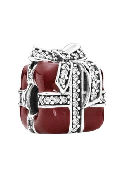 Nur Silver Kırmızı Hediye Paketi Gümüş Charm Nur-bl00949