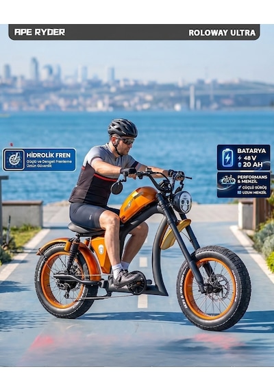 Ape Ryder Roloway Ultra Elektrikli Bisiklet Turuncu - 1500w