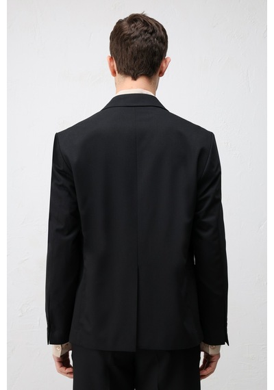 Antioch Kruvaze Relaxed Fit Erkek Blazer Ceket Siyah