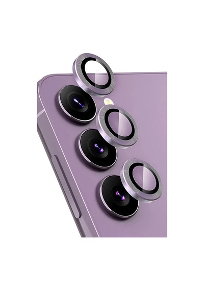 Newface - 436 - Samsung Galaxy Uyumlu S24 Fe Raze Metal Kamera Lens - Kmrsfres - - Mor