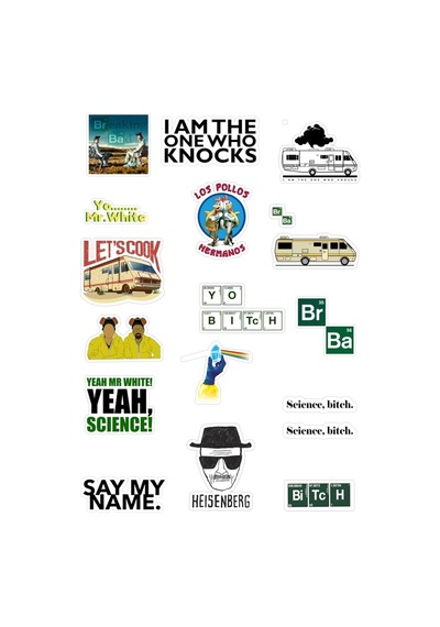 Breaking Bad Dizisi Sticker Seti - Telefon, Bilgisayar Ve Diğer Yüzeylere Uygun 1