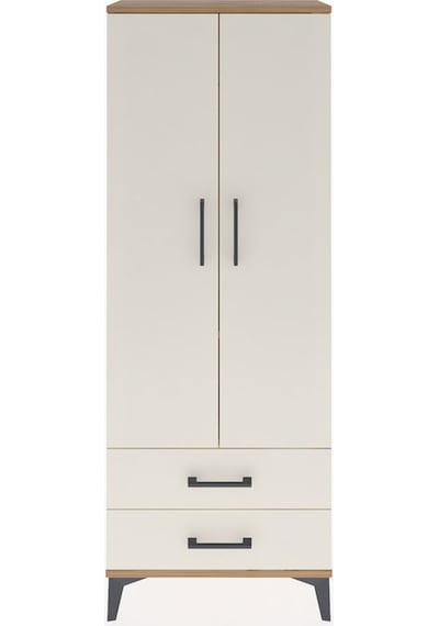 Arges Dolap 2 Raflı 2 Çekmeceli Tek Askılı 60x30x163 Çam-aytaşı Çam