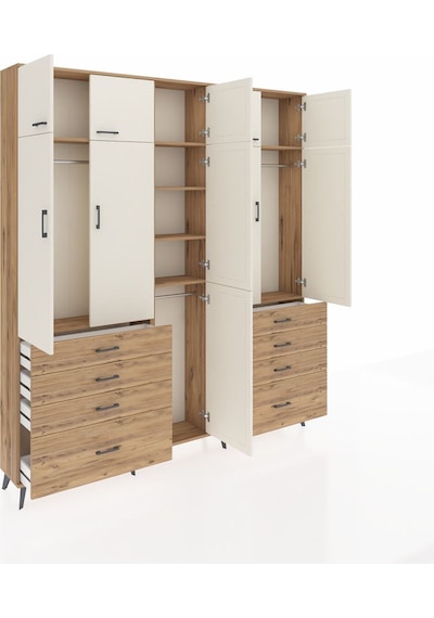 Arges Dolap 8 Raflı 8 Çekmeceli 3 Askılı 220x30x243 Çam-aytaşı/çam Aytası/atlas Çam Arges Dolap 8 Raflı 8 Çekmeceli 3 Askılı 220x30x243 Çam-aytaşı/çam Aytası/atlas Çam