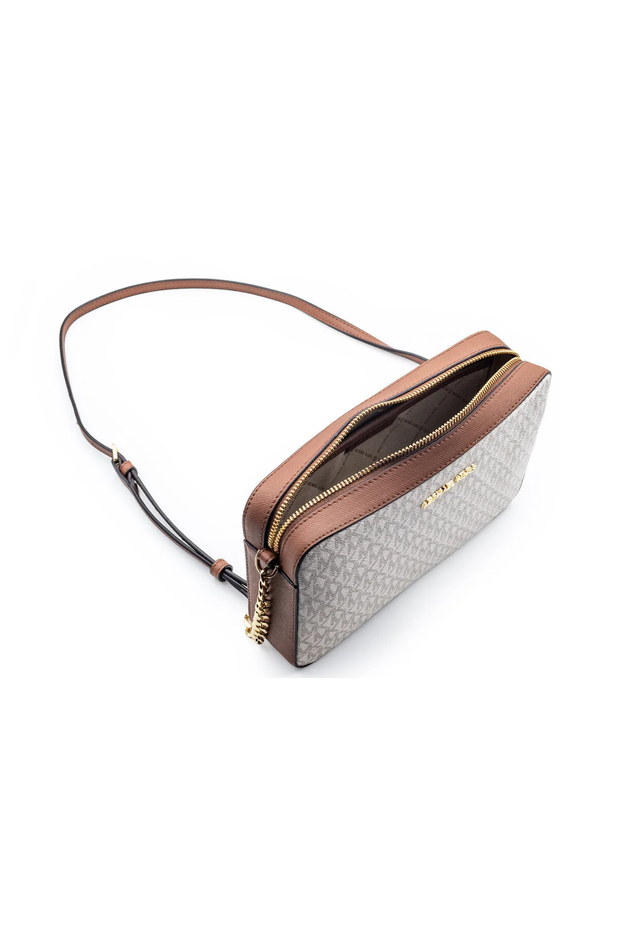 Michael Kors Jet Set Large Logo Crossbody Çapraz Omuz Çantası Vanilya