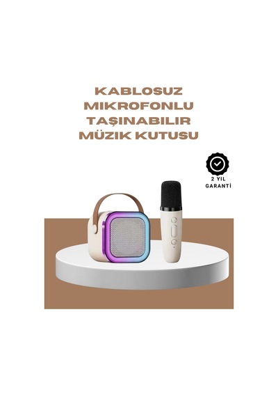 Bluetooth - 361 - Karaoke Mikrofon Ve Hoparlör - Flzdgnkr - Seti Tnabilir