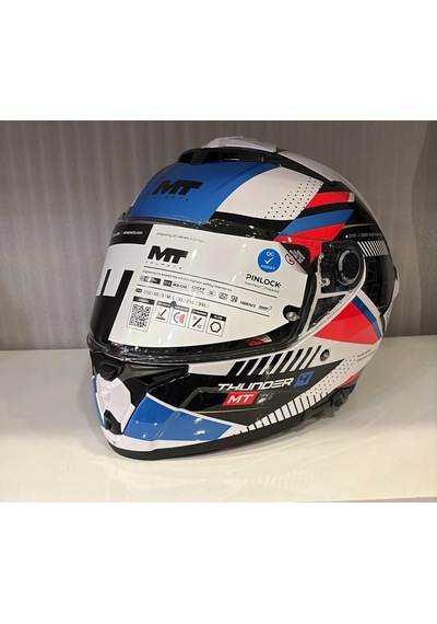 Kask Mt Thunder 4r Sv Luminence A7 Parlak Mavi/beyaz